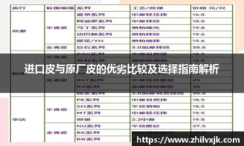 进口皮与原厂皮的优劣比较及选择指南解析